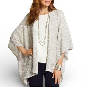 NWOT! Chico’s Sequin Knit Wrap